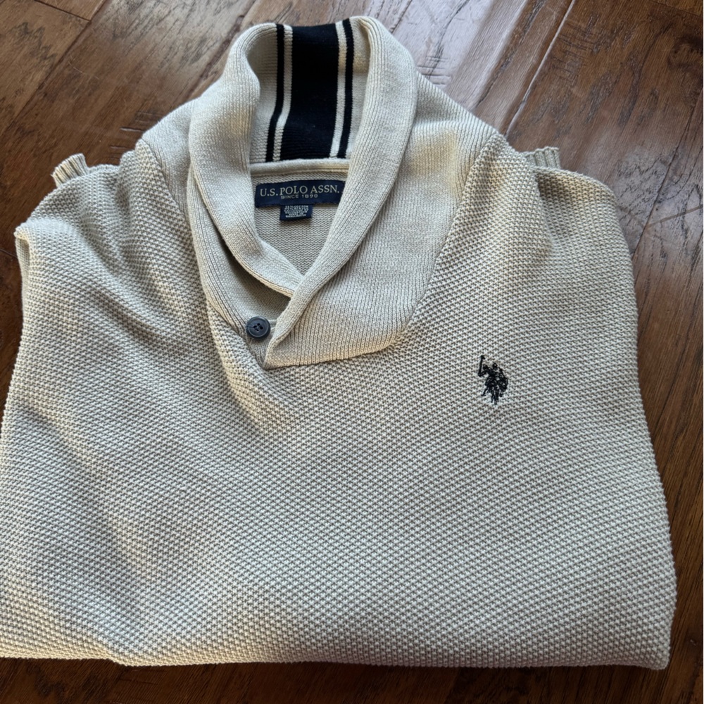 U.S. Polo‎ Assn Shawl Collard Sweater